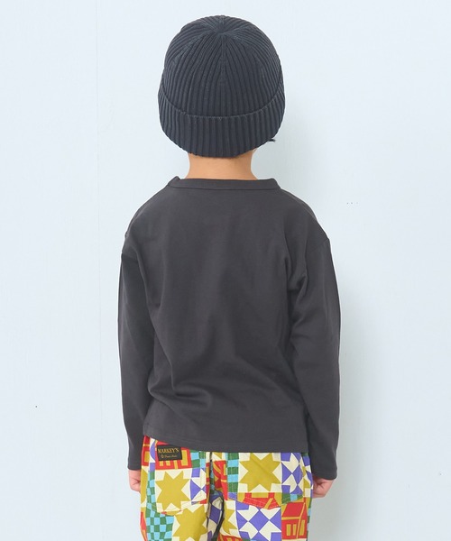 OSAMU GOODS(オサムグッズ)の「【別注】OSAMU GOODS プリント長袖Tシャツ(Tシャツ/カットソー・キッズ・オフホワイト/マスタード/チャコール・120/110/100/95/90/80/150/140/130)」の7枚目の写真