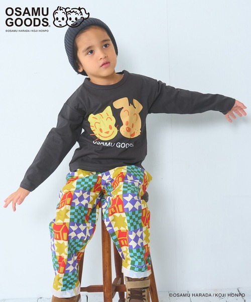OSAMU GOODS(オサムグッズ)の「【別注】OSAMU GOODS プリント長袖Tシャツ(Tシャツ/カットソー・キッズ・オフホワイト/マスタード/チャコール・120/110/100/95/90/80/150/140/130)」の9枚目の写真