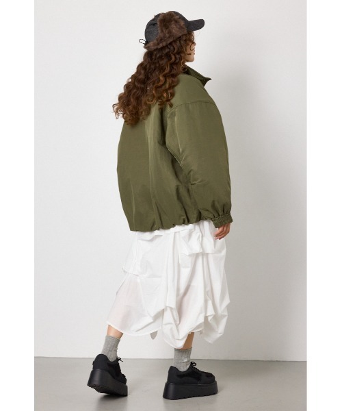 RODEO CROWNS WIDE BOWL（ロデオクラウンズワイドボウル）の「LEVEL5 STAND NECK ブルゾン（ブルゾン・レディース・ネイビー/ブラック/アイボリー/カーキ/レッド・FREE）」の16枚目の写真