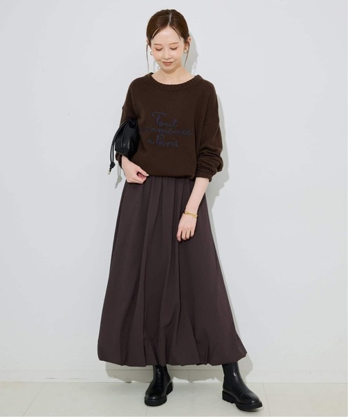 SLOBE IENA(スローブイエナ)の「《追加5》SLOBE 3WAY スムース巾着バッグ(クラッチバッグ・レディース・チョコ/チャコールグレー・FREE)」の10枚目の写真
