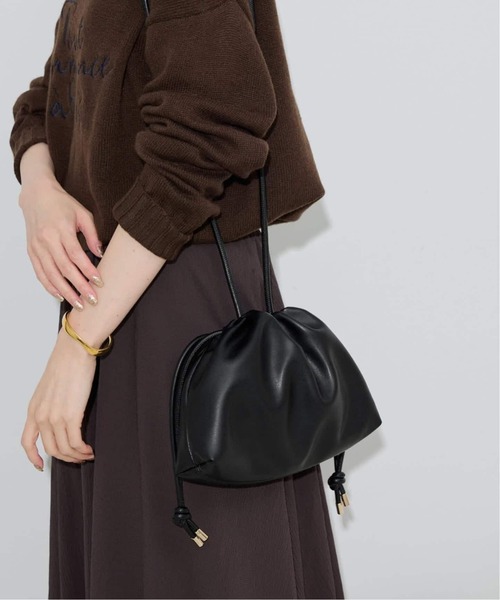 SLOBE IENA(スローブイエナ)の「《追加5》SLOBE 3WAY スムース巾着バッグ(クラッチバッグ・レディース・チョコ/チャコールグレー・FREE)」の15枚目の写真