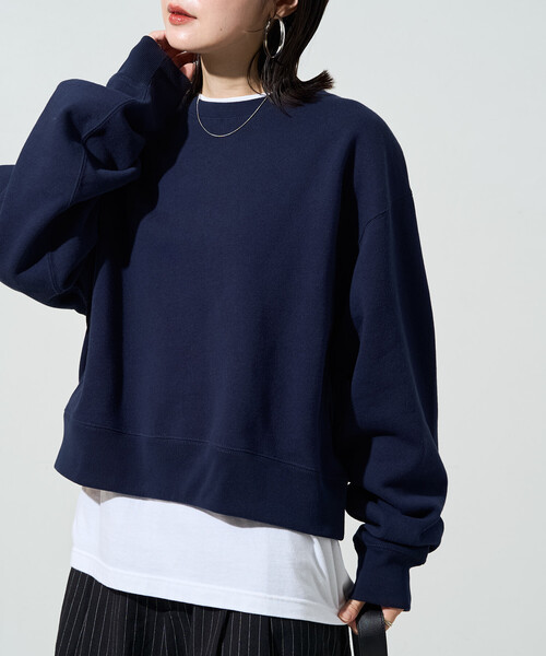 FREAK'S STORE(フリークスストア)の「\累計38,500枚突破/限定展開 ヘビーウェイト ショート ビッグ スウェット(スウェット・レディース・チャコールグレー/ライトグレー/ブラック/ベージュ/ネイビー/ブラウン/グレー/ピンク/グリーン/ナチュラル・フリ-)」の9枚目の写真