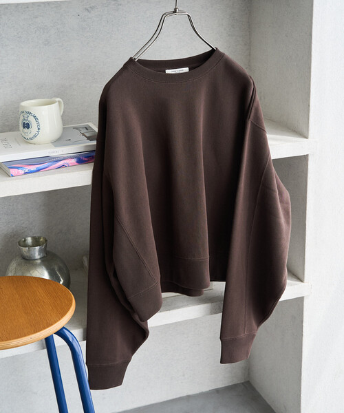 FREAK'S STORE(フリークスストア)の「\累計38,500枚突破/限定展開 ヘビーウェイト ショート ビッグ スウェット(スウェット・レディース・チャコールグレー/ライトグレー/ブラック/ベージュ/ネイビー/ブラウン/グレー/ピンク/グリーン/ナチュラル・フリ-)」の6枚目の写真