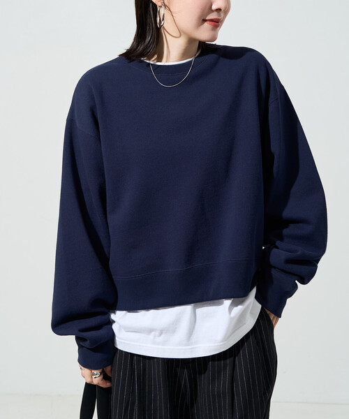 FREAK'S STORE(フリークスストア)の「\累計38,500枚突破/限定展開 ヘビーウェイト ショート ビッグ スウェット(スウェット・レディース・チャコールグレー/ライトグレー/ブラック/ベージュ/ネイビー/ブラウン/グレー/ピンク/グリーン/ナチュラル・フリ-)」の18枚目の写真