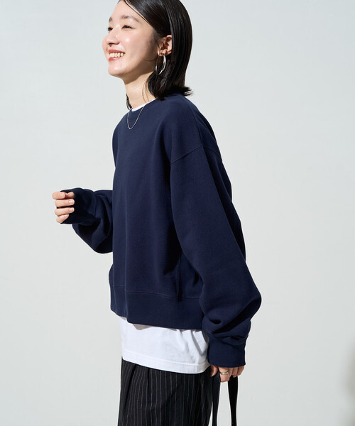 FREAK'S STORE(フリークスストア)の「\累計38,500枚突破/限定展開 ヘビーウェイト ショート ビッグ スウェット(スウェット・レディース・チャコールグレー/ライトグレー/ブラック/ベージュ/ネイビー/ブラウン/グレー/ピンク/グリーン/ナチュラル・フリ-)」の19枚目の写真