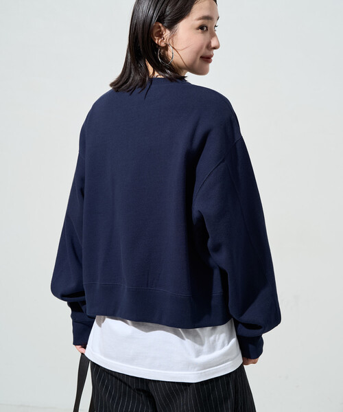 FREAK'S STORE(フリークスストア)の「\累計38,500枚突破/限定展開 ヘビーウェイト ショート ビッグ スウェット(スウェット・レディース・チャコールグレー/ライトグレー/ブラック/ベージュ/ネイビー/ブラウン/グレー/ピンク/グリーン/ナチュラル・フリ-)」の20枚目の写真