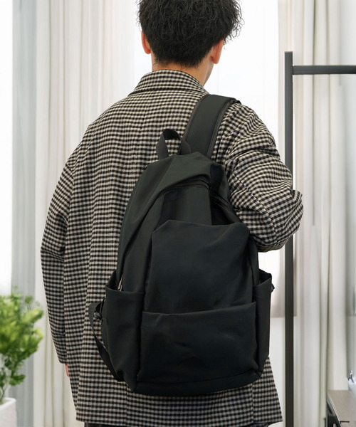 Ammie（アミー）の「軽量バックパック 大容量 A4 PC収納 多ポケット リュックサック（バックパック/リュック・メンズ・ブラック系その他・FREE）」の9枚目の写真