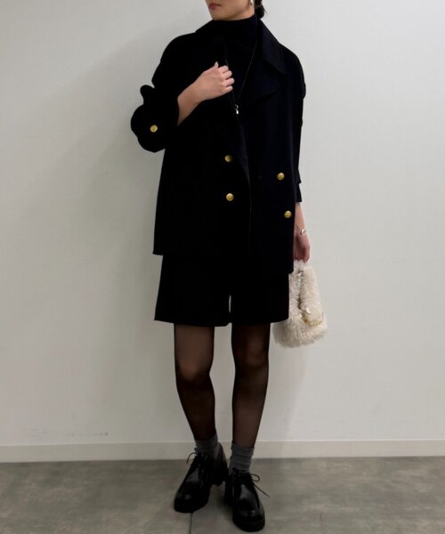 LOUNGEDRESS（ラウンジドレス）の「《大人気コート今年も登場！》ミドルリバーコート（その他アウター・レディース・ネイビー・FREE）」の3枚目の写真