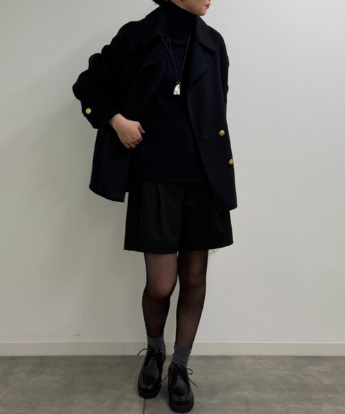 LOUNGEDRESS（ラウンジドレス）の「《大人気コート今年も登場！》ミドルリバーコート（その他アウター・レディース・ネイビー・FREE）」の4枚目の写真