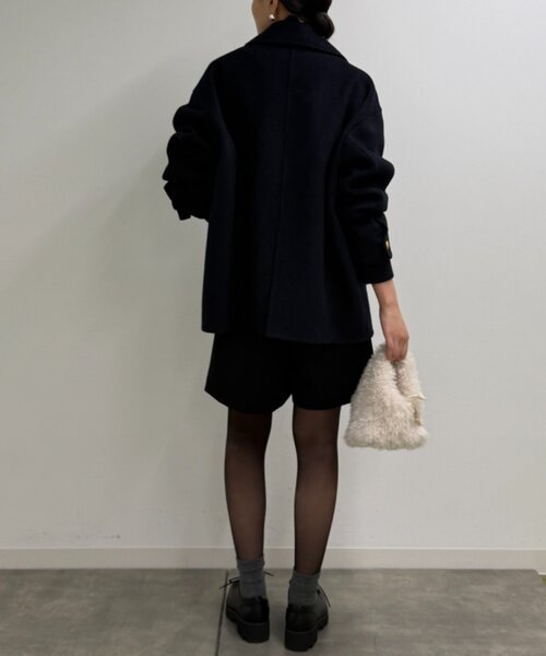 LOUNGEDRESS（ラウンジドレス）の「《大人気コート今年も登場！》ミドルリバーコート（その他アウター・レディース・ネイビー・FREE）」の6枚目の写真