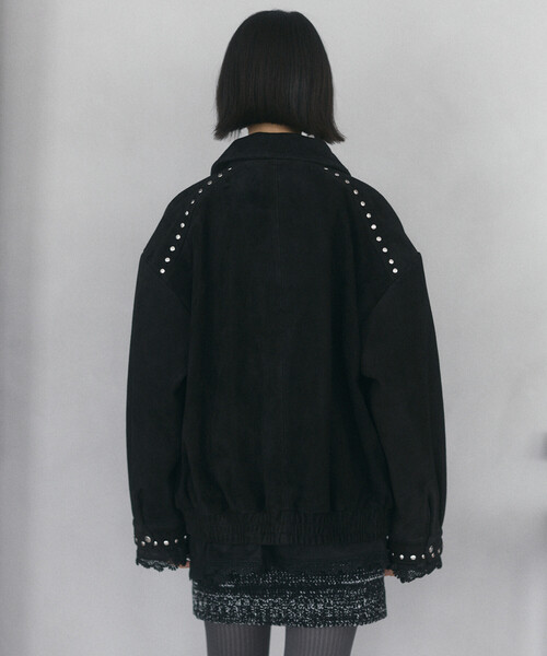 Firsthand（ファーストハンド）の「Firsthand/ファーストハンド ゴートレザー スタッズ ブルゾン【限定展開】 / Goat Leather Studs Blouson（ブルゾン・レディース・ブラック/ダークブラウン・FREE）」の12枚目の写真
