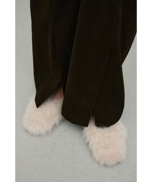 STYLEMIXER（スタイルミキサー）の「フェイクファーフラットシューズ（パンプス・レディース・グレー/ホワイト・LARGE/SMALL/MEDIUM）」の4枚目の写真