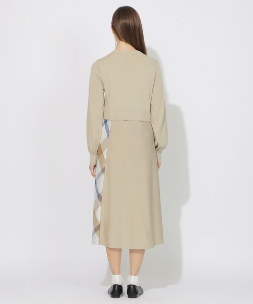 CB CRESTBRIDGE(シービークレストブリッジ)の「サイドチェックニットコンビワンピース(ワンピース・レディース・ブラック/ベージュ/レッド・M)」の10枚目の写真