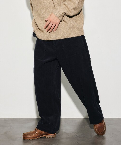 HINSON(ヒンソン)の「HINSON/ヒンソン 限定展開 HINSON 別注 ワイドストレート コーデュロイ ファティーグパンツ(その他パンツ・メンズ・ベージュ/チャコールグレー/ブラウン/ブラック/オリーブ・LARGE/MEDIUM/SMALL)」の1枚目の写真
