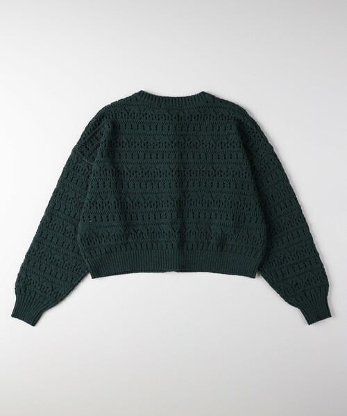 HONEYSUCKLE ROSE（ハニーサックルローズ）の「スカシ柄ニットカーディガン（カーディガン/ボレロ・レディース・ネイビー/モスグリーン・05/04）」の17枚目の写真