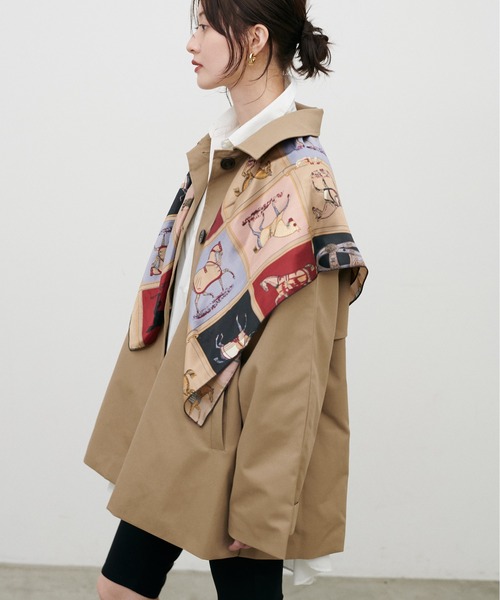 LARUTA（ラルータ）の「【LARUTA】[Web限定］ツイルステンカラーミドルコート（ステンカラーコート・レディース・ベージュ/ブラウン・FREE）」の14枚目の写真