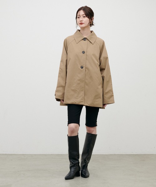 LARUTA（ラルータ）の「【LARUTA】[Web限定］ツイルステンカラーミドルコート（ステンカラーコート・レディース・ベージュ/ブラウン・FREE）」の18枚目の写真