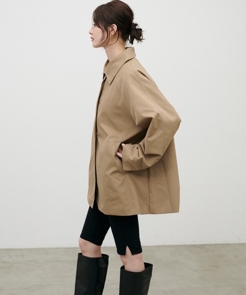 LARUTA（ラルータ）の「【LARUTA】[Web限定］ツイルステンカラーミドルコート（ステンカラーコート・レディース・ベージュ/ブラウン・FREE）」の17枚目の写真