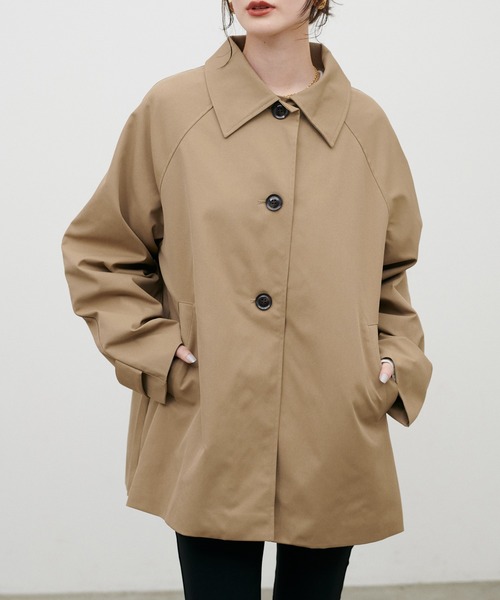 LARUTA（ラルータ）の「【LARUTA】[Web限定］ツイルステンカラーミドルコート（ステンカラーコート・レディース・ベージュ/ブラウン・FREE）」の16枚目の写真