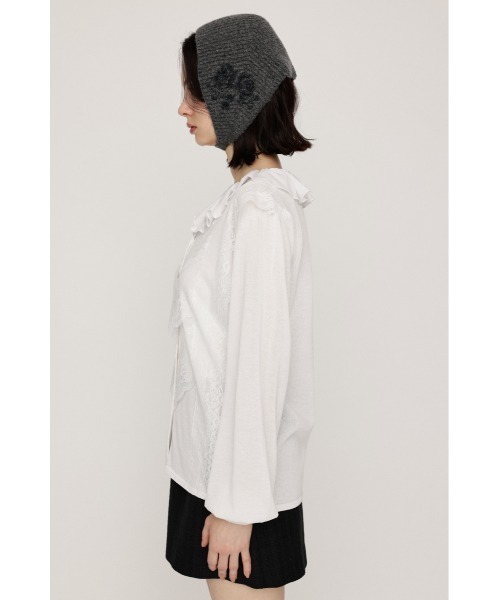 SLY(スライ)の「CLASSICAL HG KNIT BL クラシックハイゲージニットブラウス 秋服(シャツ/ブラウス・レディース・ブラウン/オフホワイト・FREE)」の9枚目の写真