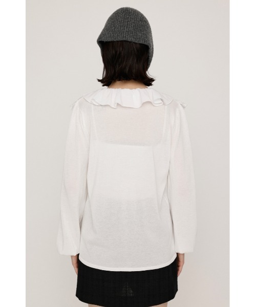 SLY(スライ)の「CLASSICAL HG KNIT BL クラシックハイゲージニットブラウス 秋服(シャツ/ブラウス・レディース・ブラウン/オフホワイト・FREE)」の10枚目の写真