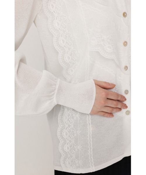 SLY(スライ)の「CLASSICAL HG KNIT BL クラシックハイゲージニットブラウス 秋服(シャツ/ブラウス・レディース・ブラウン/オフホワイト・FREE)」の12枚目の写真