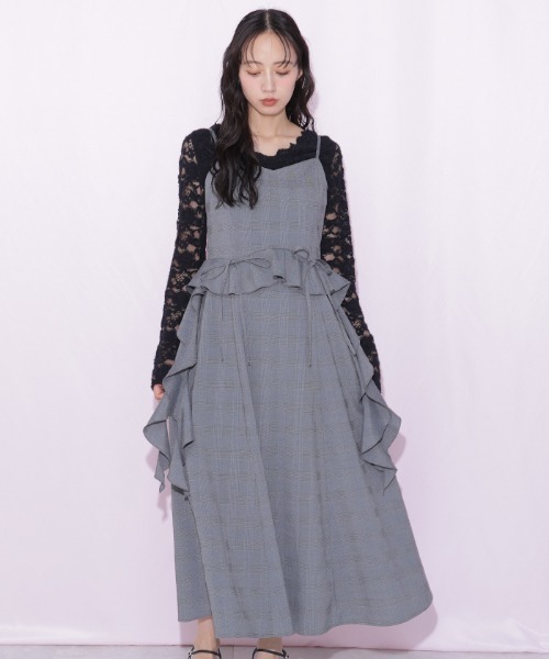 JILL by JILL STUART(ジルバイジルスチュアート)の「チェックキャミジャンスカ(ワンピース・レディース・ブラウン系その他/グレー系その他・FREE)」の20枚目の写真