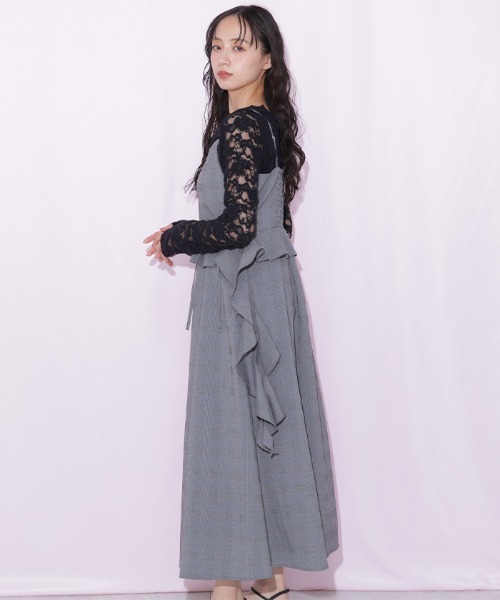 JILL by JILL STUART(ジルバイジルスチュアート)の「チェックキャミジャンスカ(ワンピース・レディース・ブラウン系その他/グレー系その他・FREE)」の21枚目の写真