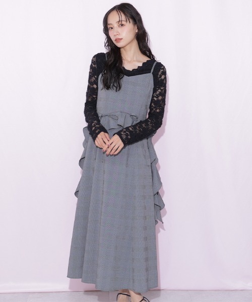 JILL by JILL STUART(ジルバイジルスチュアート)の「チェックキャミジャンスカ(ワンピース・レディース・ブラウン系その他/グレー系その他・FREE)」の18枚目の写真