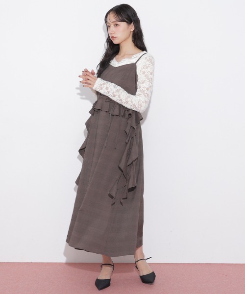 JILL by JILL STUART(ジルバイジルスチュアート)の「チェックキャミジャンスカ(ワンピース・レディース・ブラウン系その他/グレー系その他・FREE)」の16枚目の写真