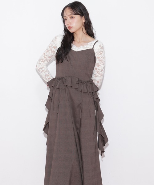 JILL by JILL STUART(ジルバイジルスチュアート)の「チェックキャミジャンスカ(ワンピース・レディース・ブラウン系その他/グレー系その他・FREE)」の17枚目の写真