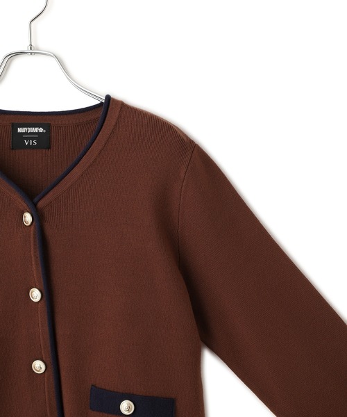 MARY QUANT(マリークワント)の「【MARY QUANT×VIS】メタルボタンドッキングカーディガン(カーディガン/ボレロ・レディース・ブラック/ダークブラウン/キナリ・FREE)」の10枚目の写真