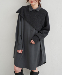 IENA（イエナ）の「ウォッシャブルウールMIXミニシャツワンピース（ワンピース）」