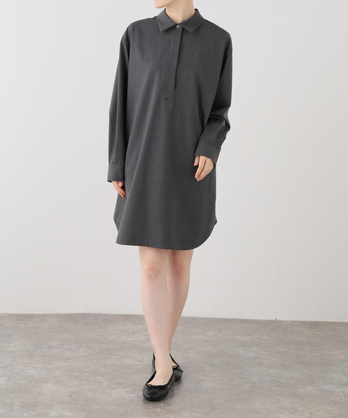 IENA（イエナ）の「ストライプフラワースキッパーシャツワンピース