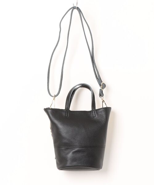 COOCO(クーコ)の「【CO】【cooco】ホースヘアxシュリンクレザーバケツ型ミニ2WAYトートバッグ(トートバッグ・レディース・レオパード/アニマル・FREE)」の3枚目の写真