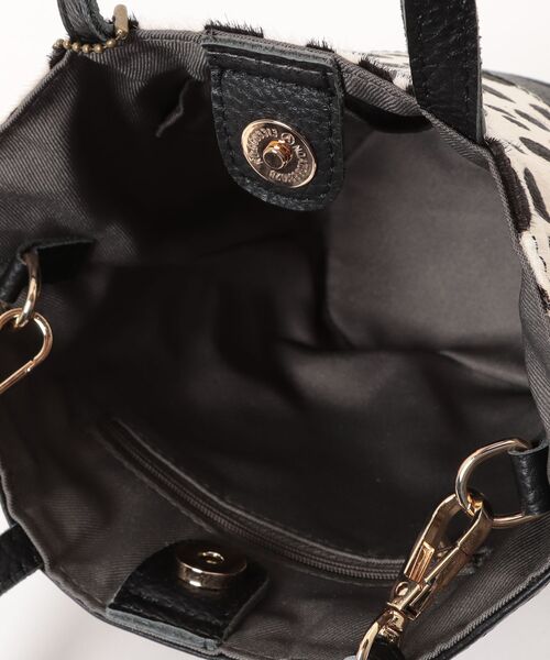 COOCO(クーコ)の「【CO】【cooco】ホースヘアxシュリンクレザーバケツ型ミニ2WAYトートバッグ(トートバッグ・レディース・レオパード/アニマル・FREE)」の6枚目の写真