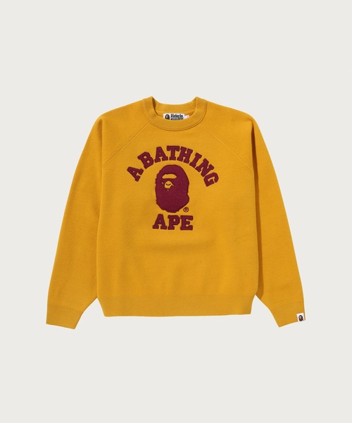 A BATHING APE ニットセーター COLLEGE FUR LOGO SWEATER（ニット/セーター）｜A BATHING APE（ア