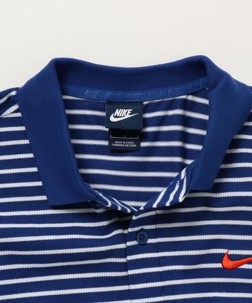 Nike ナイキ 青系 ストライプ ポロシャツ - メルカリ