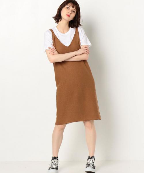 Another Edition（アナザーエディション）の「ニットキャミワンピース/AEMBC L/C KNIT CAMI OP◆（ワンピース・レディース・オフホワイト/ブラック/ライトピンク/マスタード・FREE）」の20枚目の写真