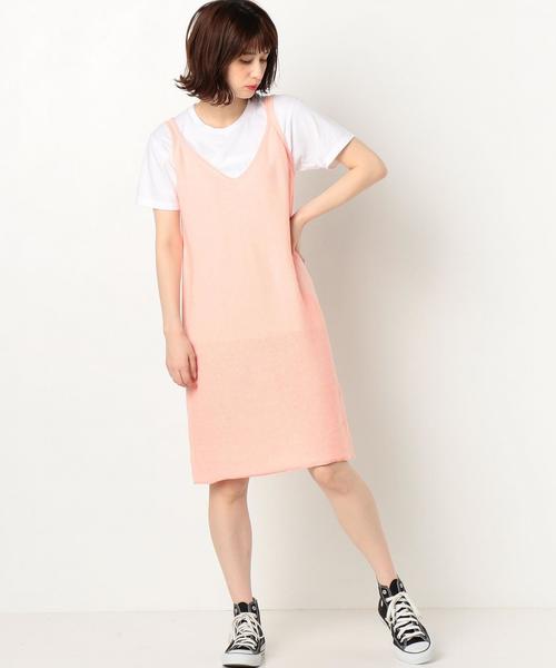 Another Edition（アナザーエディション）の「ニットキャミワンピース/AEMBC L/C KNIT CAMI OP◆（ワンピース・レディース・オフホワイト/ブラック/ライトピンク/マスタード・FREE）」の10枚目の写真