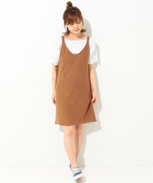 Another Edition（アナザーエディション）の「ニットキャミワンピース/AEMBC L/C KNIT CAMI OP◆（ワンピース・レディース・オフホワイト/ブラック/ライトピンク/マスタード・FREE）」の6枚目の写真