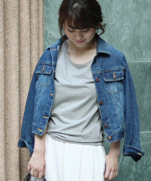 LIMITLESS LUXURY（リミットレスラグジュアリー）の「クルーネックカットソー◆（Tシャツ/カットソー・レディース・ホワイト/ブラック/グレー・FREE）」の3枚目の写真