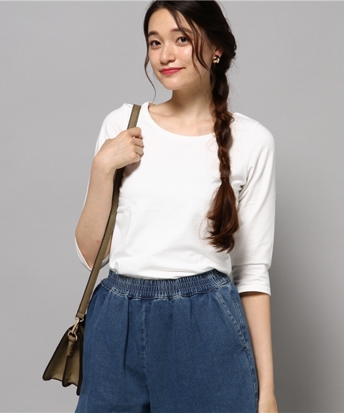 LIMITLESS LUXURY（リミットレスラグジュアリー）の「クルーネックカットソー◆（Tシャツ/カットソー・レディース・ホワイト/ブラック/グレー・FREE）」の13枚目の写真