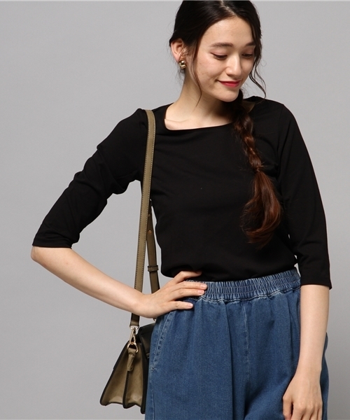 LIMITLESS LUXURY（リミットレスラグジュアリー）の「クルーネックカットソー◆（Tシャツ/カットソー・レディース・ホワイト/ブラック/グレー・FREE）」の14枚目の写真