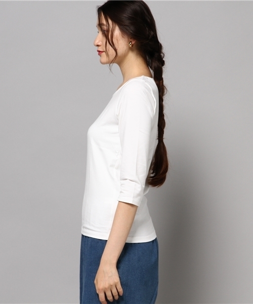 LIMITLESS LUXURY（リミットレスラグジュアリー）の「クルーネックカットソー◆（Tシャツ/カットソー・レディース・ホワイト/ブラック/グレー・FREE）」の9枚目の写真