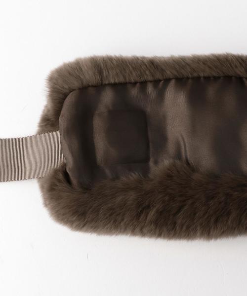 Jewel Changes（ジュエルチェンジズ）の「JP レッキス リボンティペット（ストール/ショール・レディース・ダークグレー/ダークブラウン・FREE）」の4枚目の写真