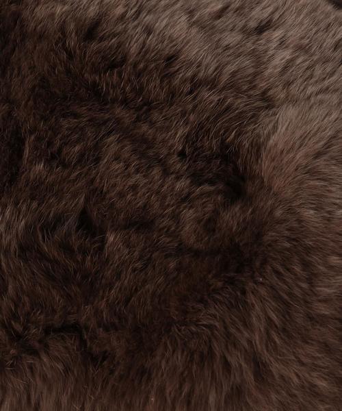 Jewel Changes（ジュエルチェンジズ）の「JP レッキス リボンティペット（ストール/ショール・レディース・ダークグレー/ダークブラウン・FREE）」の5枚目の写真