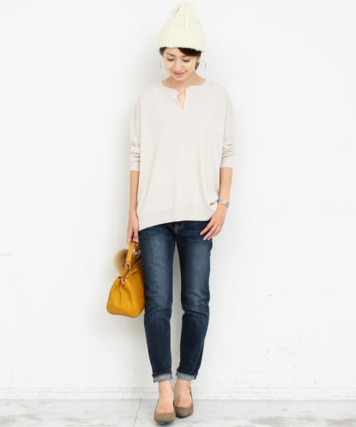 BEAUTY&YOUTH UNITED ARROWS（ビューティーアンドユースユナイテッドアローズ）の「【WEB限定】by ※∴セルヴィッジデニム9分丈スリムテーパードパンツ◆（デニムパンツ・レディース・ネイビー/コバルトブルー・SMALL/LARGE/MEDIUM）」の4枚目の写真