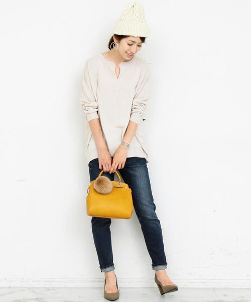 BEAUTY&YOUTH UNITED ARROWS（ビューティーアンドユースユナイテッドアローズ）の「【WEB限定】by ※∴セルヴィッジデニム9分丈スリムテーパードパンツ◆（デニムパンツ・レディース・ネイビー/コバルトブルー・SMALL/LARGE/MEDIUM）」の5枚目の写真