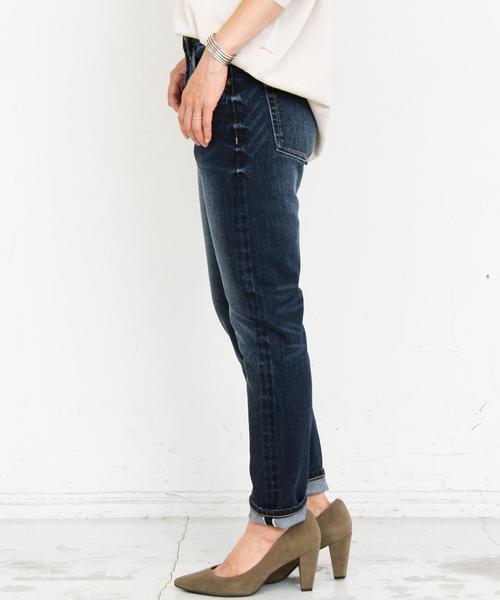 BEAUTY&YOUTH UNITED ARROWS（ビューティーアンドユースユナイテッドアローズ）の「【WEB限定】by ※∴セルヴィッジデニム9分丈スリムテーパードパンツ◆（デニムパンツ・レディース・ネイビー/コバルトブルー・SMALL/LARGE/MEDIUM）」の8枚目の写真